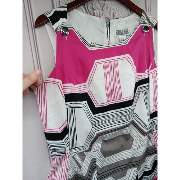 Robbie Bee Dress Women's SZ 10 Knit Sheath Button Accents Straps Back Zipper EUC - Picture 6 of 16